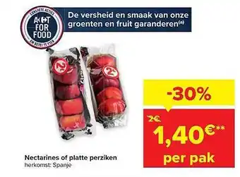 Carrefour Nectarines of platte perziken aanbieding