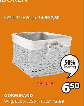 Jysk Gorm mand aanbieding
