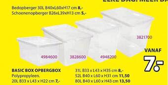 Jysk Basic box opbergbox aanbieding