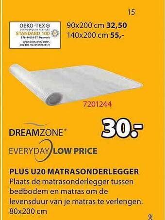 Plus u20 matrasonderlegger