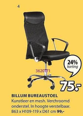 Jysk Billum bureaustoel aanbieding