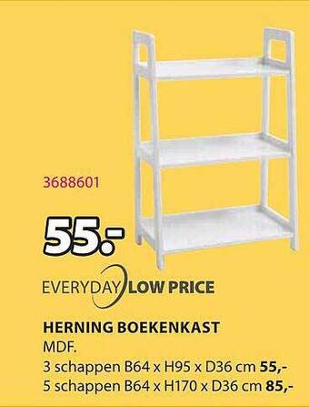 Jysk Herning boekenkast aanbieding
