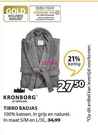 Jysk Tibro badjas aanbieding