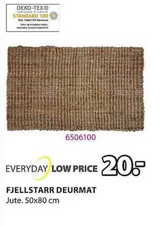 Jysk Fjellstarr deurmat aanbieding