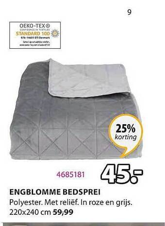 Jysk Engblomme bedsprei aanbieding