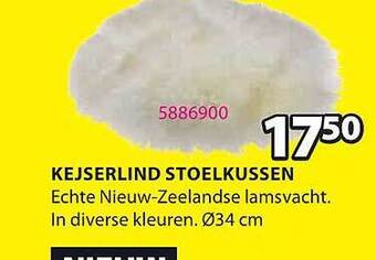 Jysk Kejserlind stoelkussen aanbieding