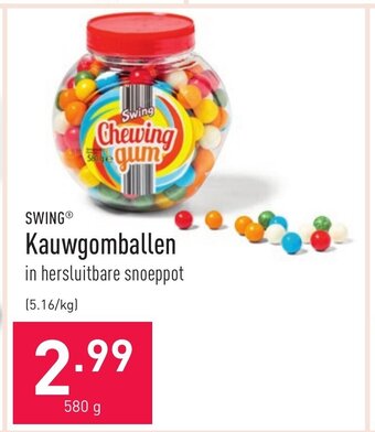 ALDI Swing Kauwgomballen aanbieding
