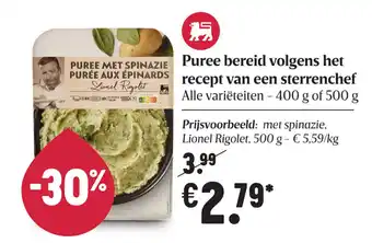 Puree bereid volgens het recept van een sterrenchef
