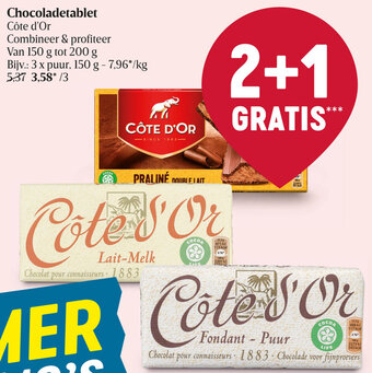 Delhaize Côte d'Or Chocoladetablet aanbieding
