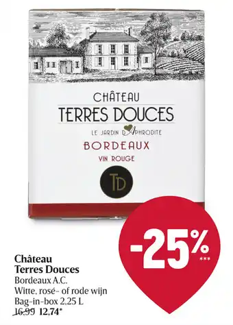 Chateau Terres Douces Bordeaux A.C. Witte, Rose of Rode Wijn