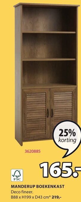Jysk Manderup Boekenkast aanbieding