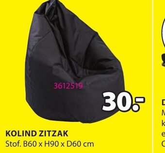 Jysk Kolind Zitzak aanbieding