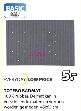 Jysk Totebo Badmat aanbieding