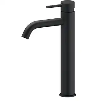 Sawiday Fortifura calvi verhoogde wastafelkraan h33.1cm opbouw mat zwart tweedekans aanbieding