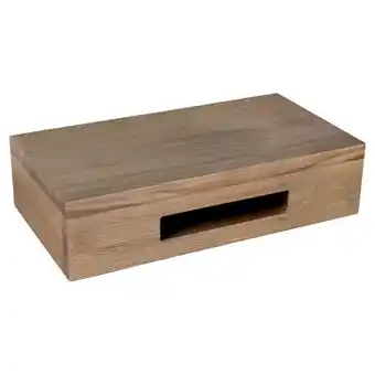 Sawiday Differnz fonteinplank 40x21x10cm rechthoek met handdoekhouder bruin eiken tweedekans aanbieding