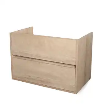 Sawiday Saniclass nexxt onderkast 80x55x45.5cm met softclose 2 lades sahara tweedekans aanbieding