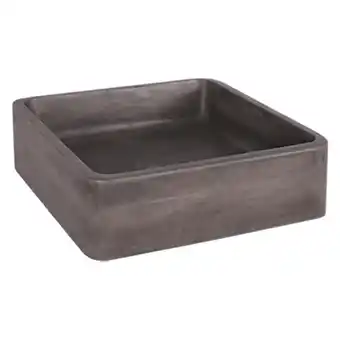 Sawiday Differnz marba waskom vierkant 40x40x12 beton donker grijs tweedekans aanbieding