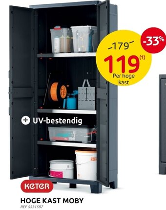 Brico Keter Hoge Kast Moby aanbieding