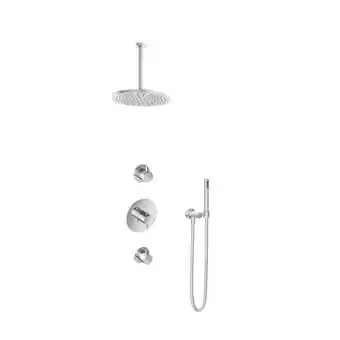 Hotbath get together complete thermostatische douche inbouwset laddy r met 2 stopkranen ibs2 chroom staafmodel handdouche met
