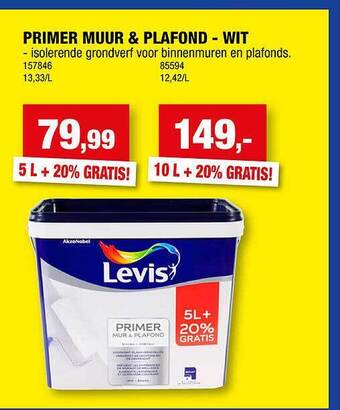 Hubo Primer muur & plafond wit aanbieding