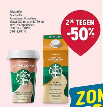 Delhaize Ijskoffie starbucks aanbieding