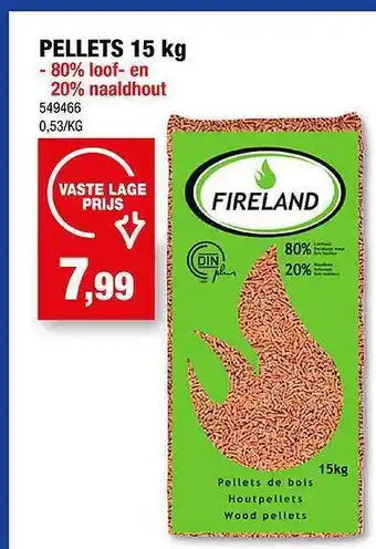 Hubo Pellets 15kg aanbieding