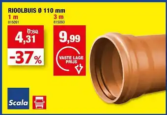 Hubo Scala rioolbuis ø 110 mm aanbieding