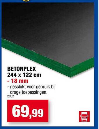 Hubo Betonplex aanbieding