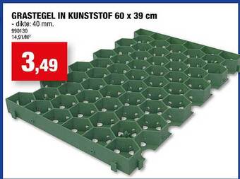 Hubo Grastegel in kunststof 60 x 39 cm aanbieding