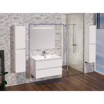 Sawiday Exellence sephia badmeubelset 80cm mat wit tweedekans aanbieding