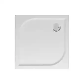 Sawiday Nemo go melita douchebak polybeton gelcoat 80x80x3cm vierkant afvoer d90mm zonder potenstel wit tweedekans aanbieding