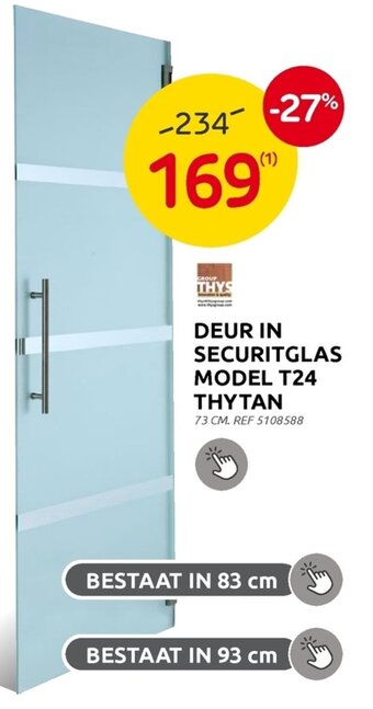 Deur in Securitglas Model T24 Thytan