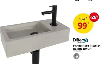 Brico Fonteinset in GRijs Beton Jukon aanbieding