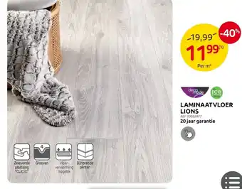 Brico Deco Mode Laminaatvloer Lions aanbieding