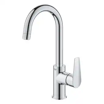 Grohe bauedge 1-gats wastafelkraan l-size met waste chroom tweedekans