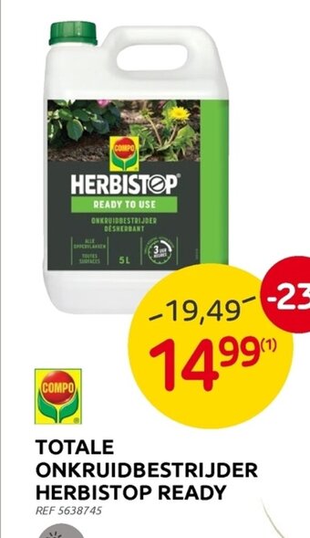 Brico Totale Onkruidbestrijder Herbistop Ready aanbieding