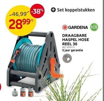Brico Gardena Draagbare Haspel Hose Reel 30 aanbieding