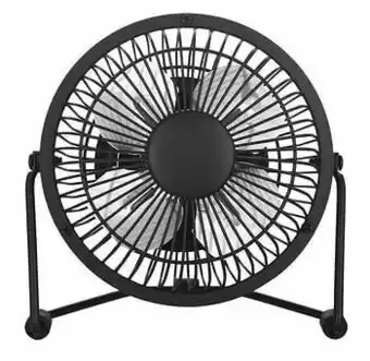 HEMA HEMA Tafelventilator USB Retro Ø10cm Mat Zwart aanbieding