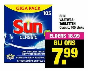 Big Bazar Sun vaatwastabletten aanbieding