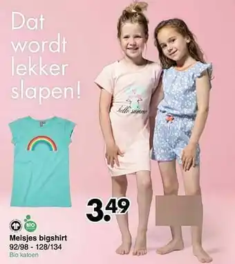 Meisjes bigshirt