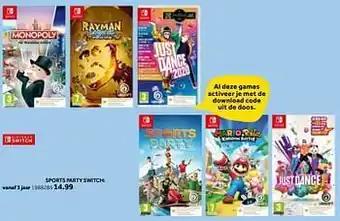 Sports party switch