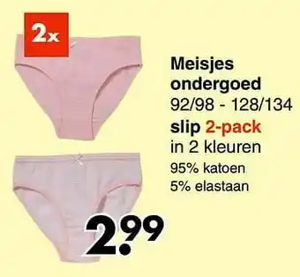 Meisjes ondergoed slip