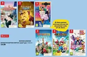 Intertoys Rayman legends definitive edition switch aanbieding