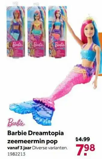 Intertoys Barbie dreamtopia zeemeermin pop aanbieding