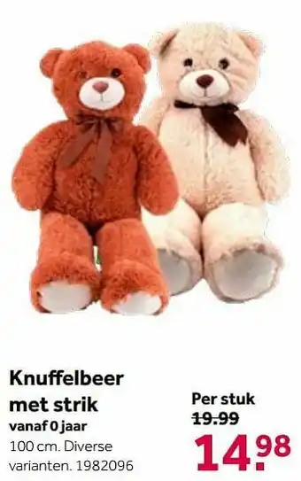 Knuffelbeer met strik