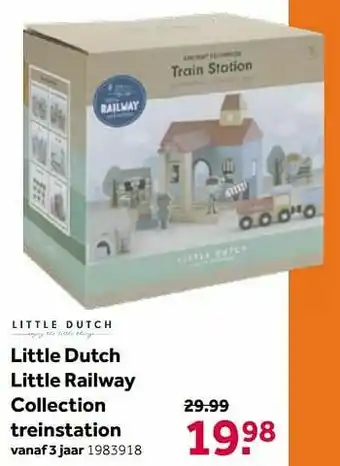 Intertoys Little dutch little railway collection treinstation aanbieding