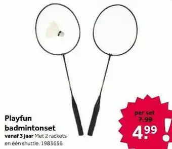 Intertoys Playfun badmintonset aanbieding