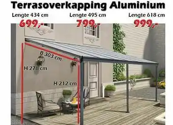 iTEK Terrasoverkapping aluminium aanbieding