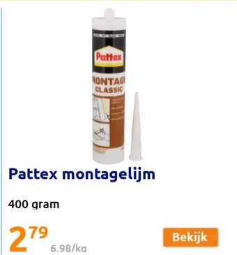 Action Pattex montagelijm 400 gram aanbieding