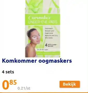 Komkommer oogmaskers 4 sets